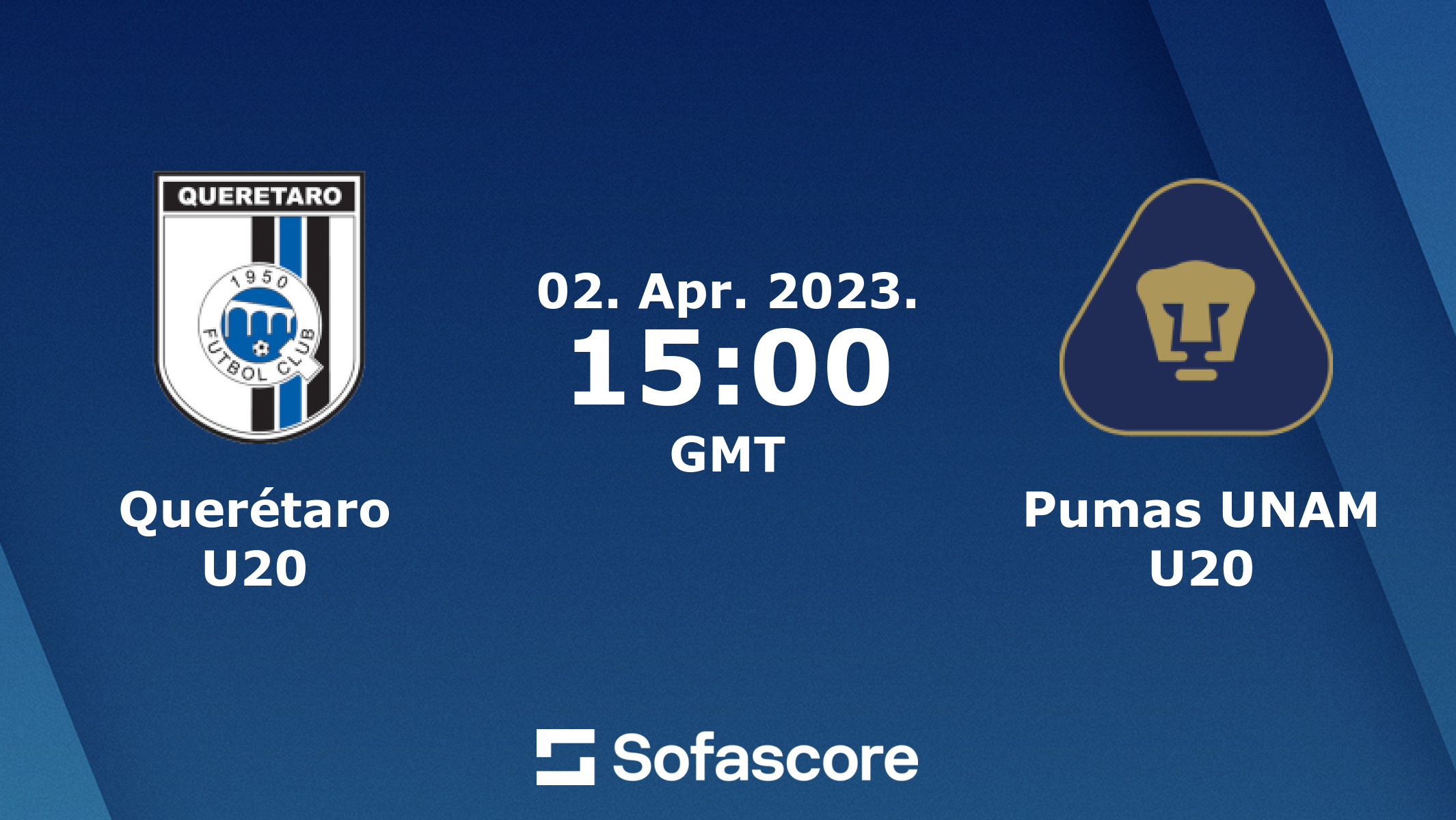 Queretaro U20 vs Pumas UNAM U20 live score H2H and lineups Sofascore