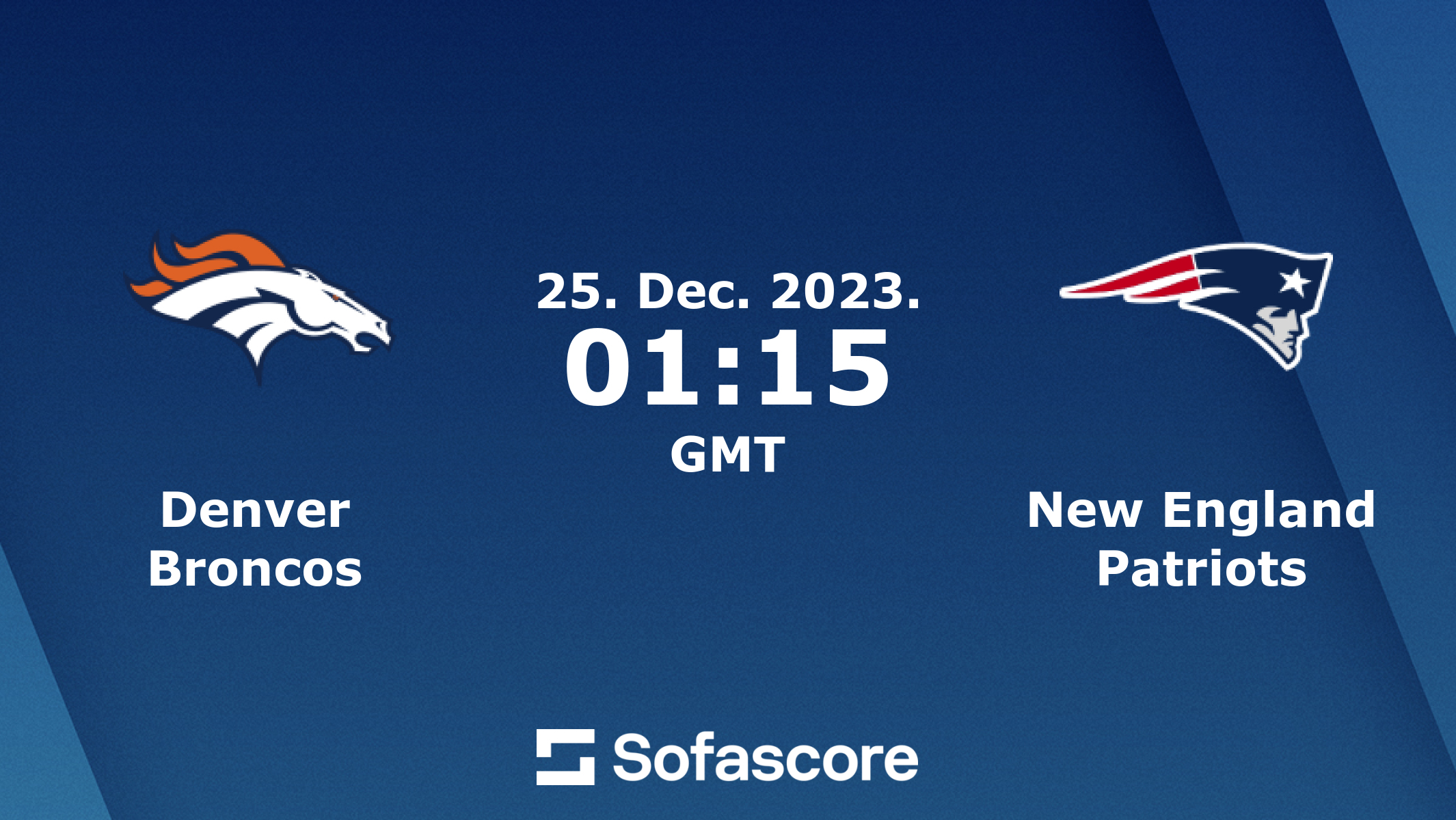Broncos vs Patriots live score H2H Sofascore