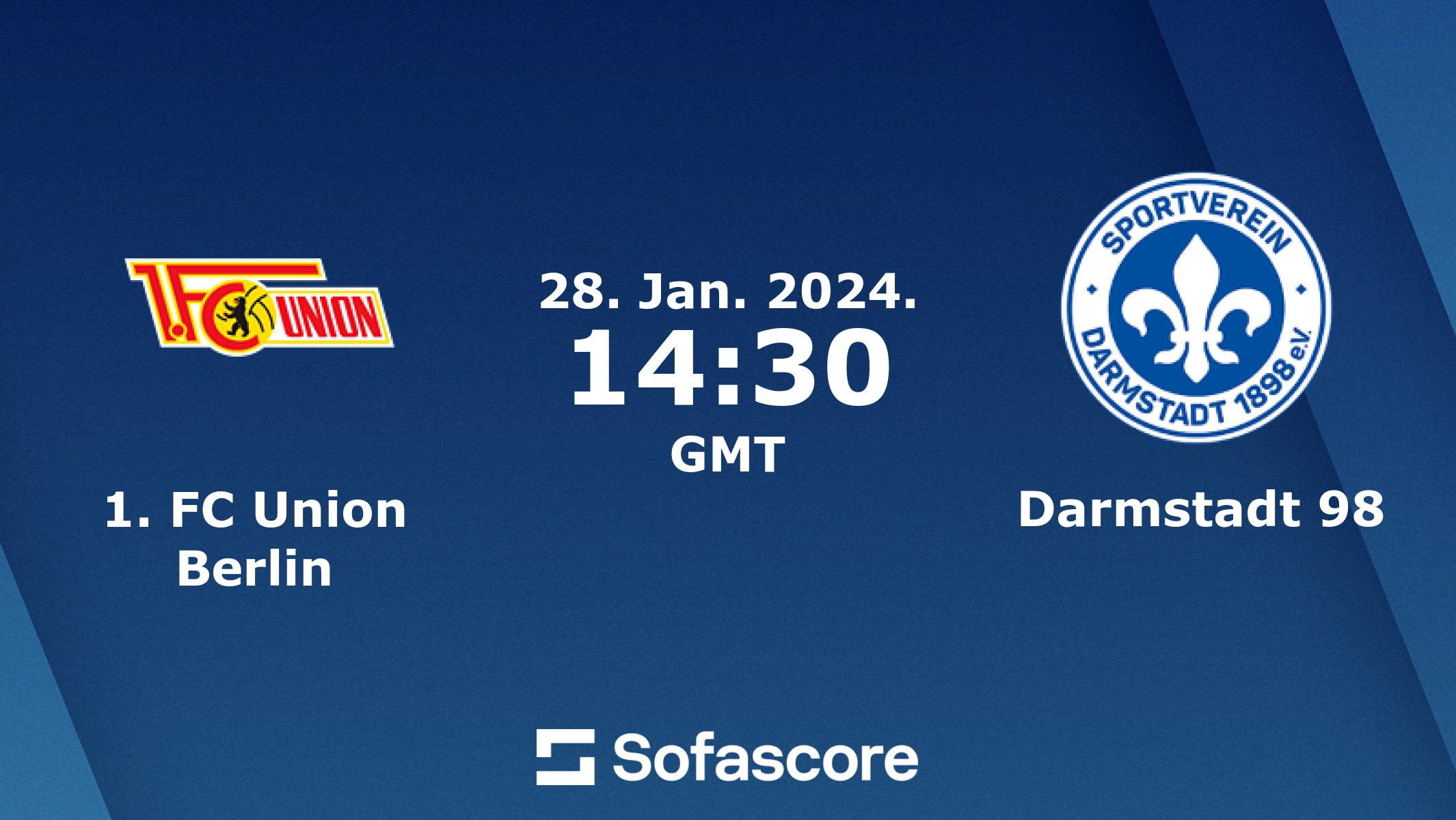 1. FC Union Berlin vs Darmstadt 98 live score, H2H and lineups 
