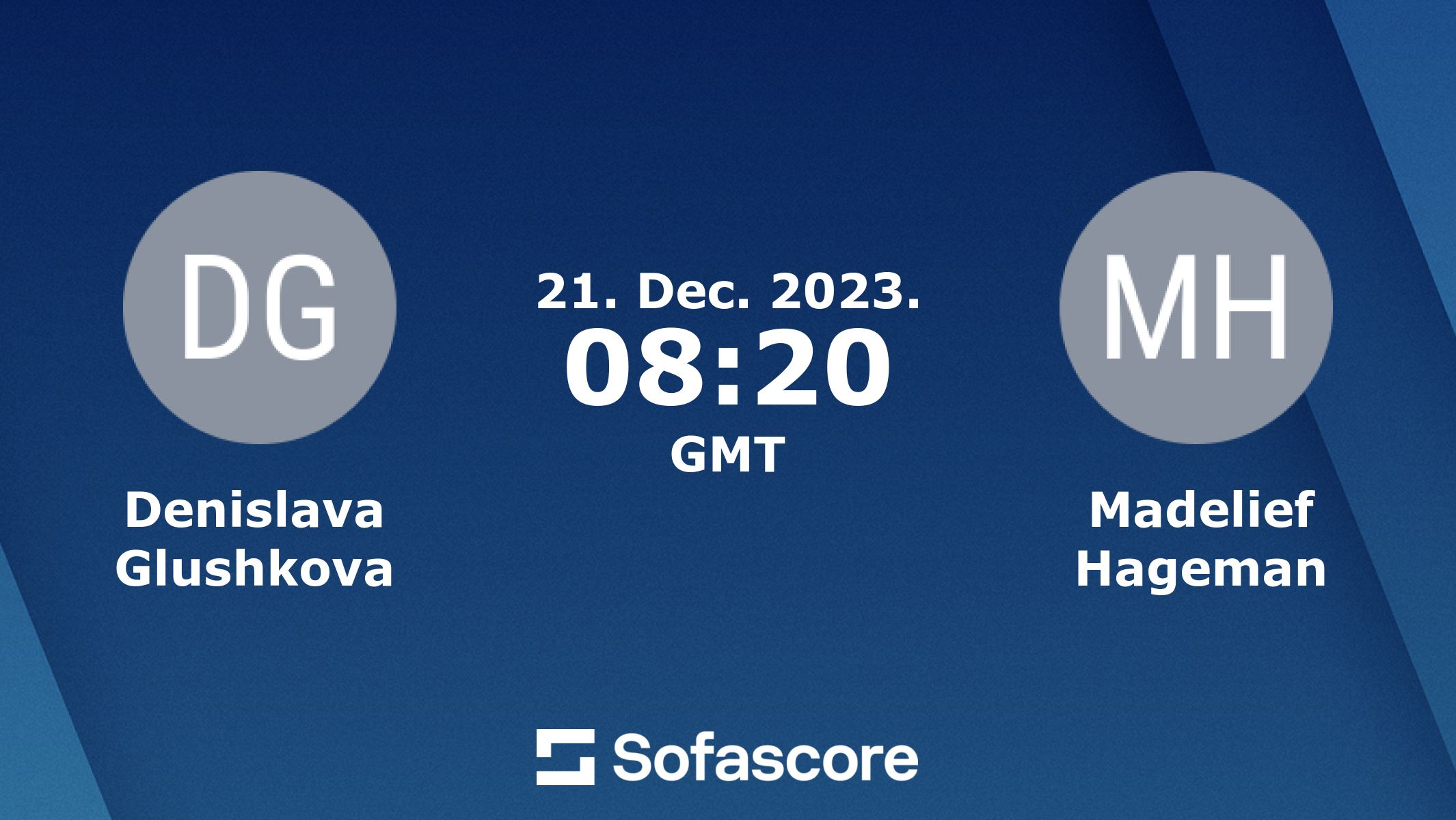 Glushkova D. Hageman M. live score, video stream and H2H results