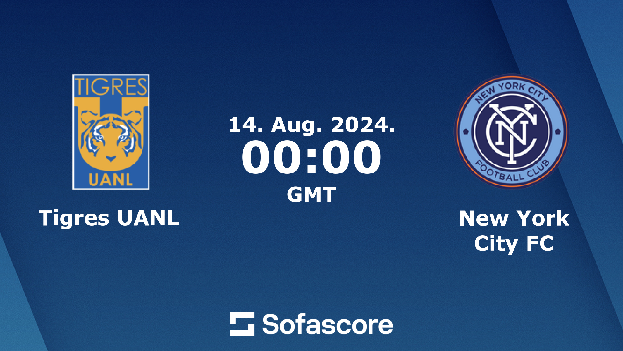 Tigres UANL vs New York City FC live score, H2H and lineups Sofascore