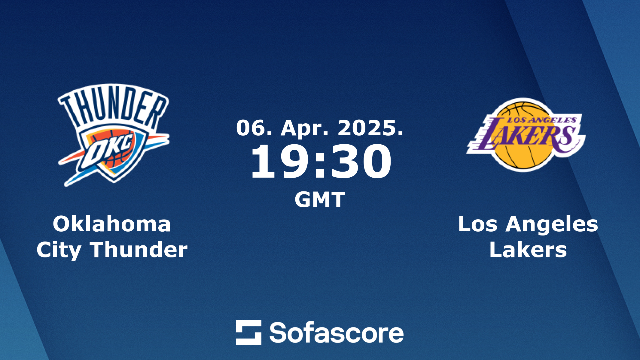 Thunder vs Lakers scores & predictions | Sofascore