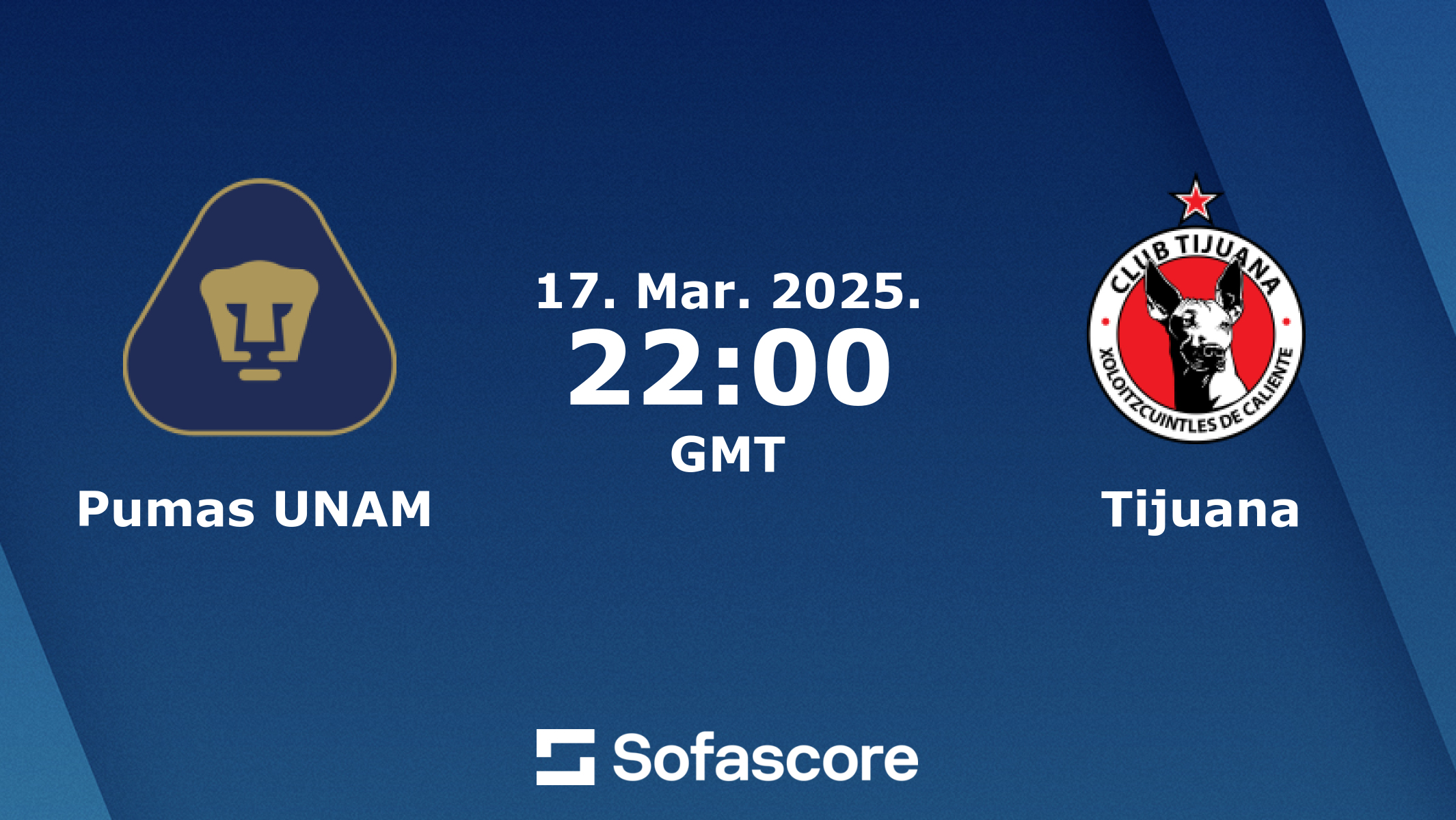 Pumas UNAM vs Tijuana live score H2H and lineups Sofascore