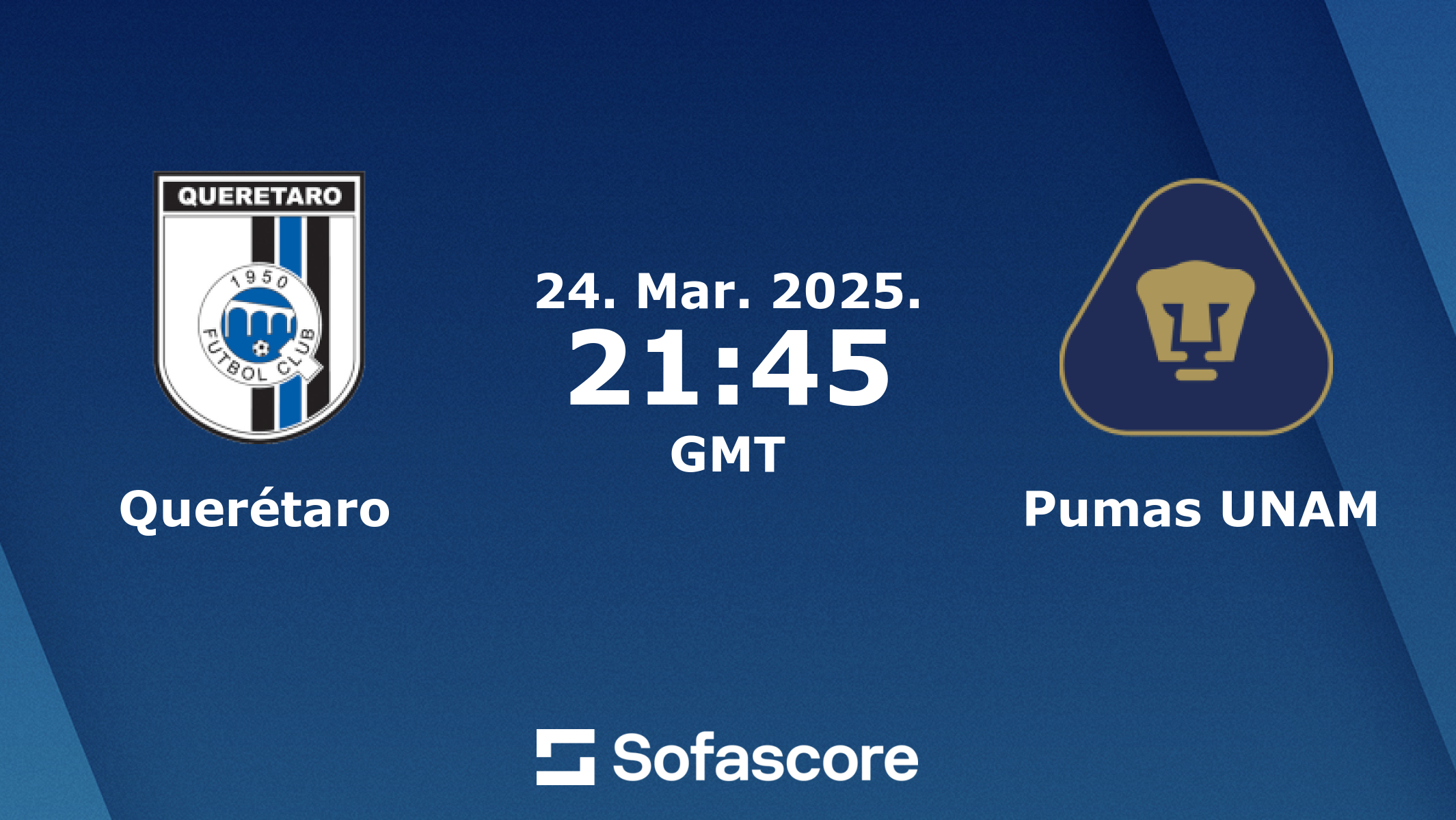 Queretaro vs Pumas UNAM live score H2H and lineups Sofascore