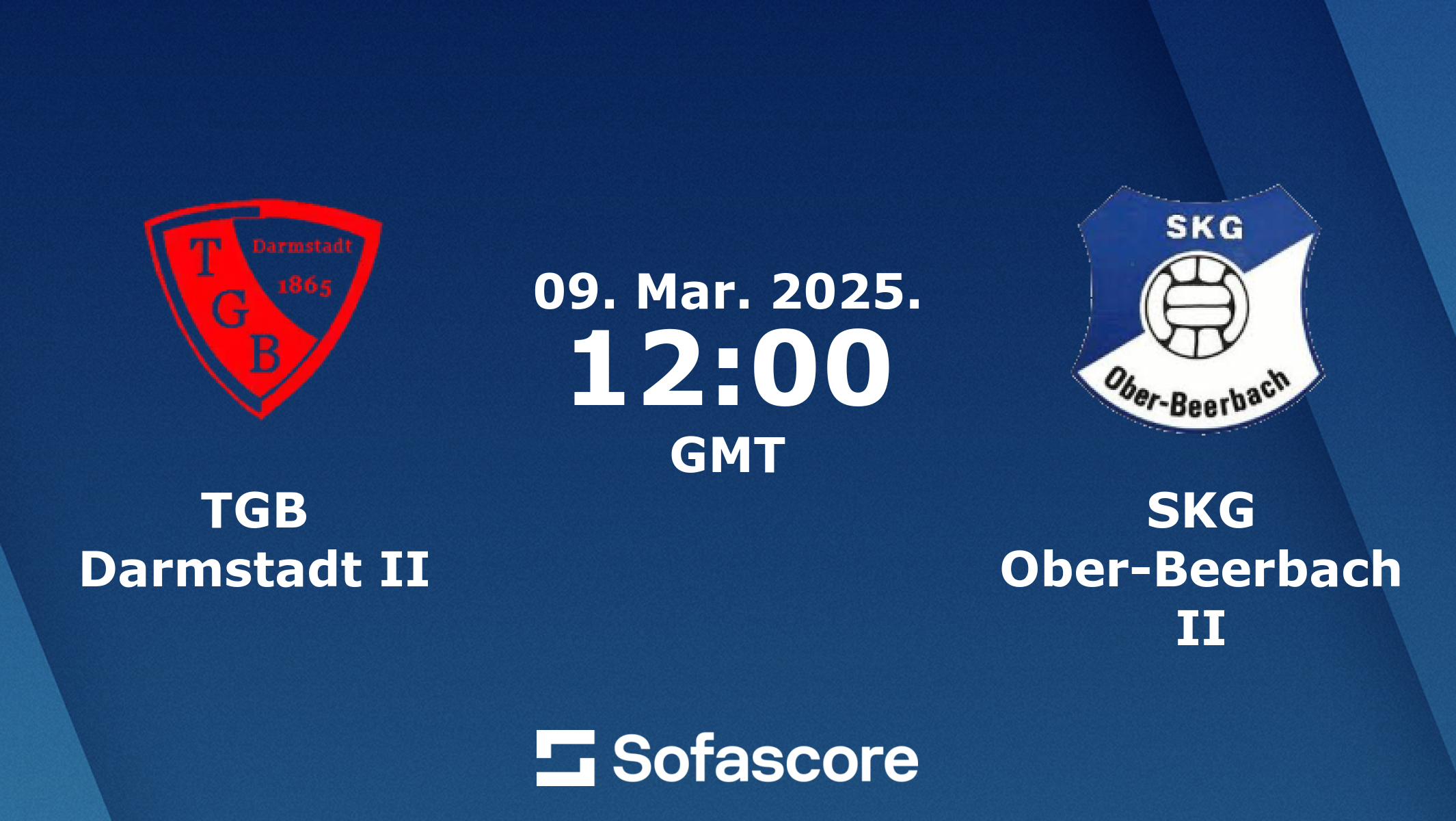 TGB Darmstadt II SKG OberBeerbach II Live ticker, H2H und