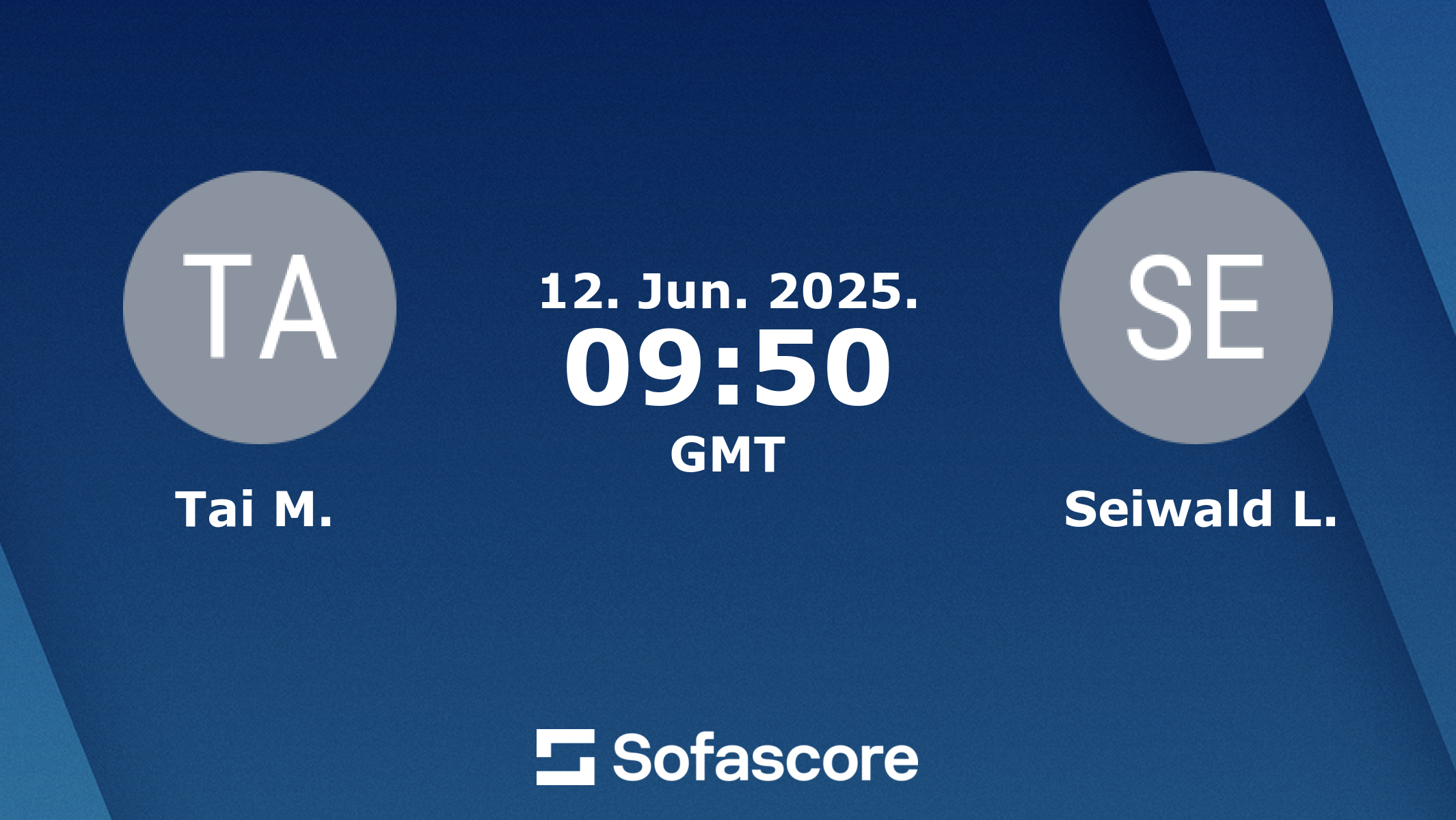 Tai M. Seiwald L. live score, video stream and H2H results - Sofascore