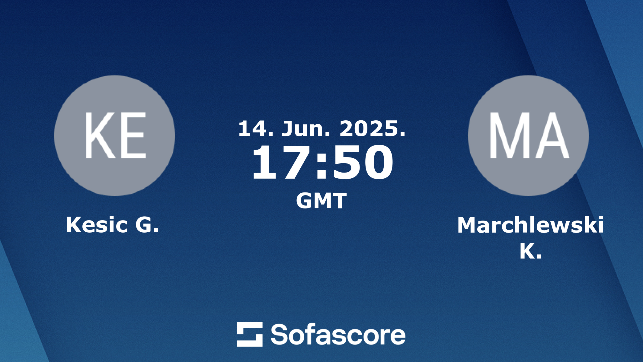 Kesic G. Marchlewski K. live score, video stream and H2H results ...