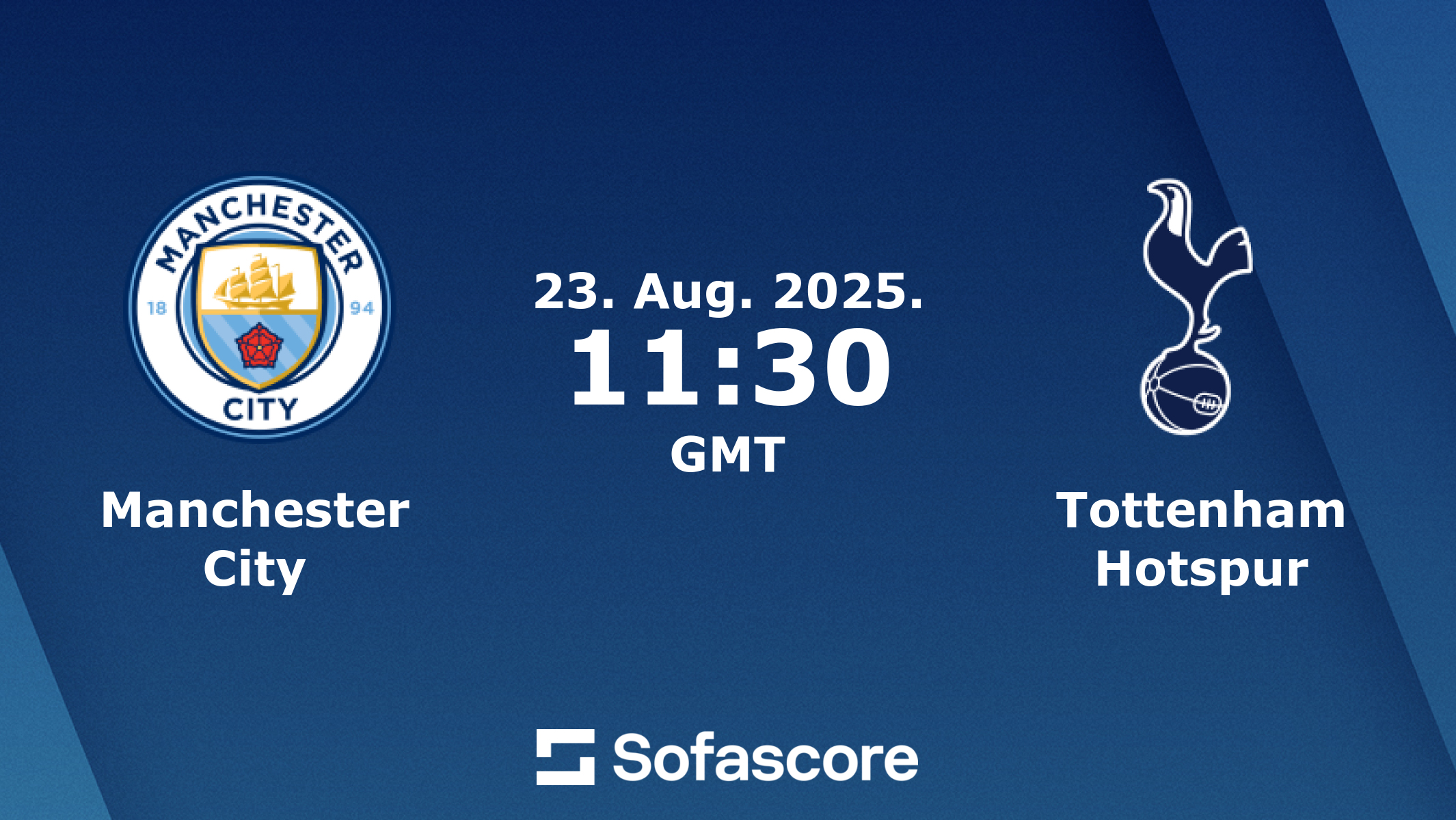 Manchester City vs Tottenham Hotspur live score, H2H and lineups ...