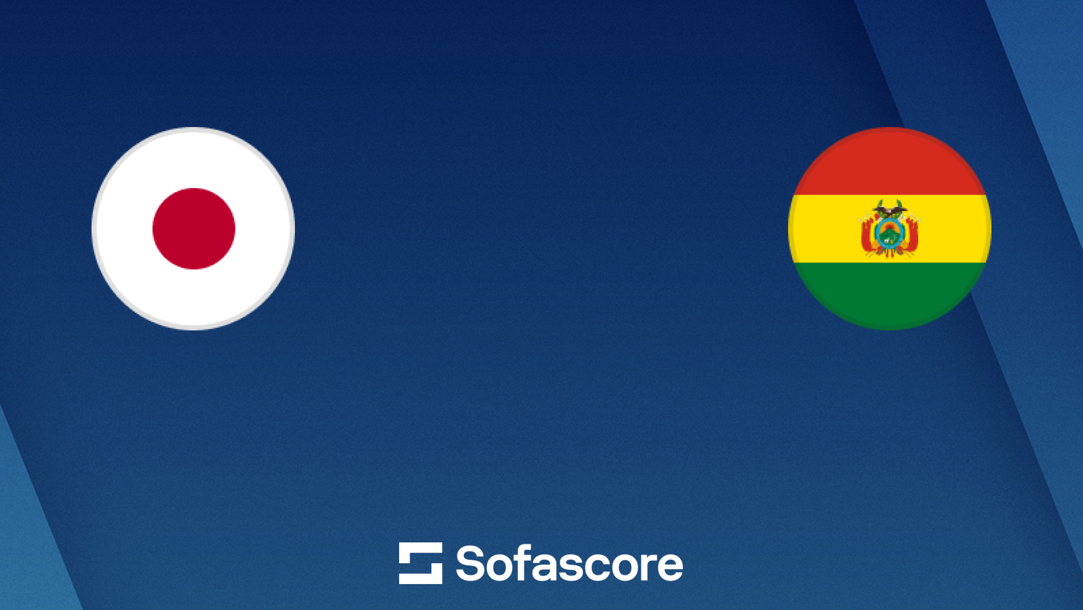 Match card: Japan vs Bolivia