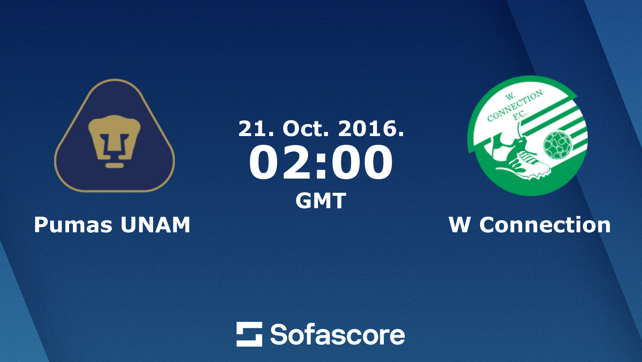 Pumas UNAM vs W Connection live score H2H and lineups Sofascore