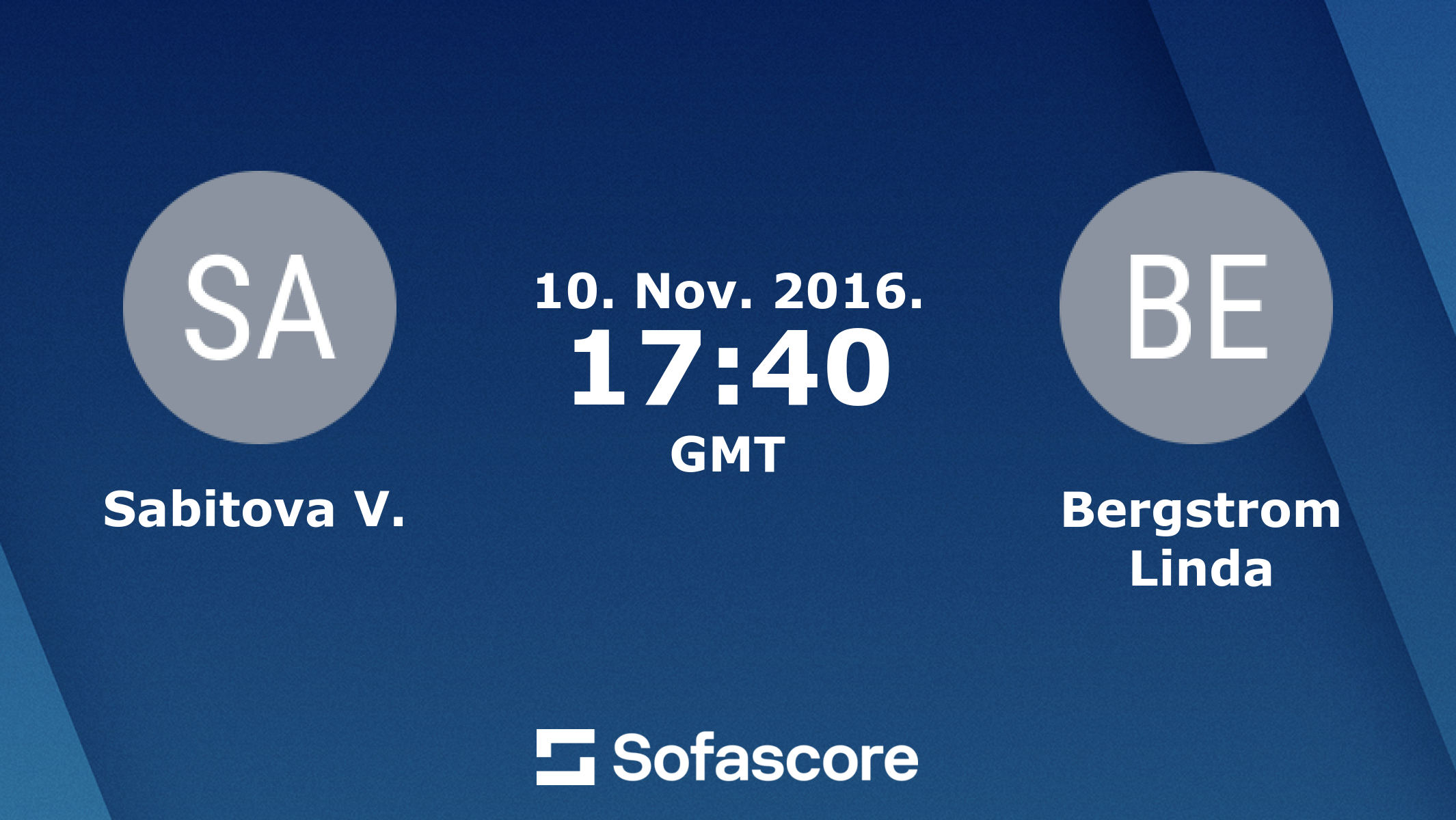Sabitova Sabitova V. vs Bergstrom L. scores & schedule | Sofascore