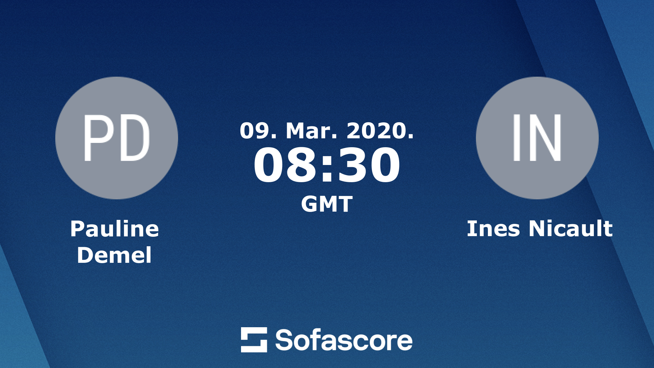Pauline Demel Ines Nicault live score, video stream and H2H results ...